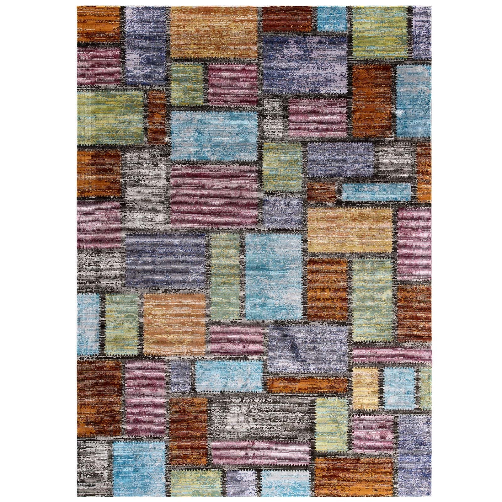 Modway Success Nyssa Abstract Geometric Mosaic 5x8 Area Rug | Rugs | Modishstore