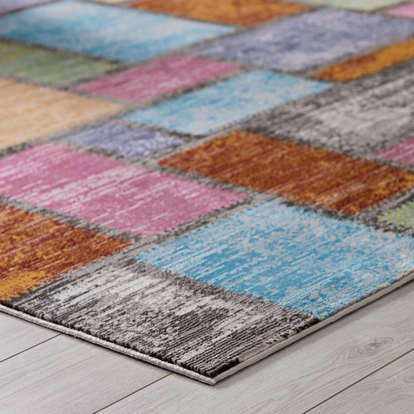 Modway Success Nyssa Abstract Geometric Mosaic 8x10 Area Rug Multicolored | Rugs | Modishstore-6