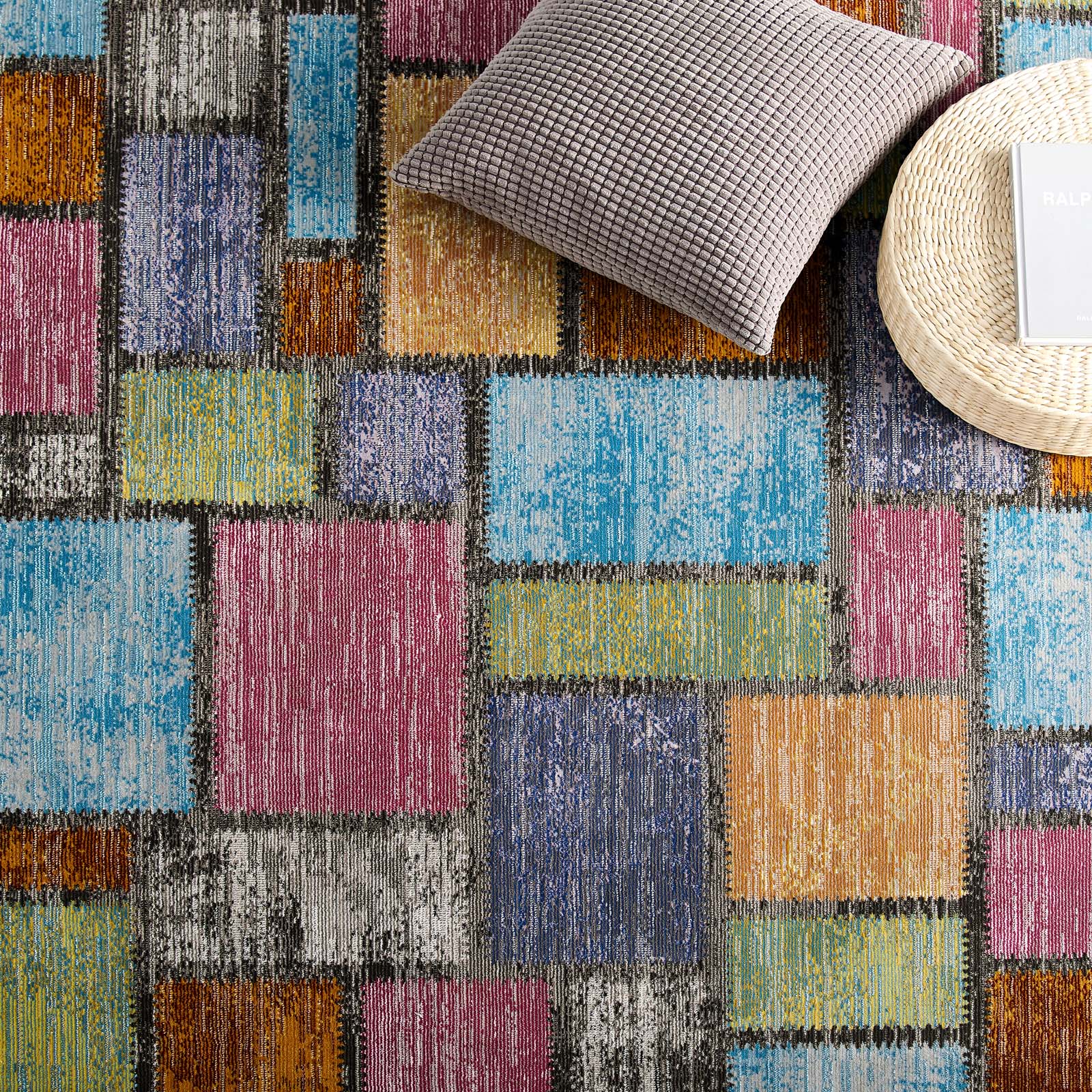 Modway Success Nyssa Abstract Geometric Mosaic 8x10 Area Rug Multicolored | Rugs | Modishstore-8