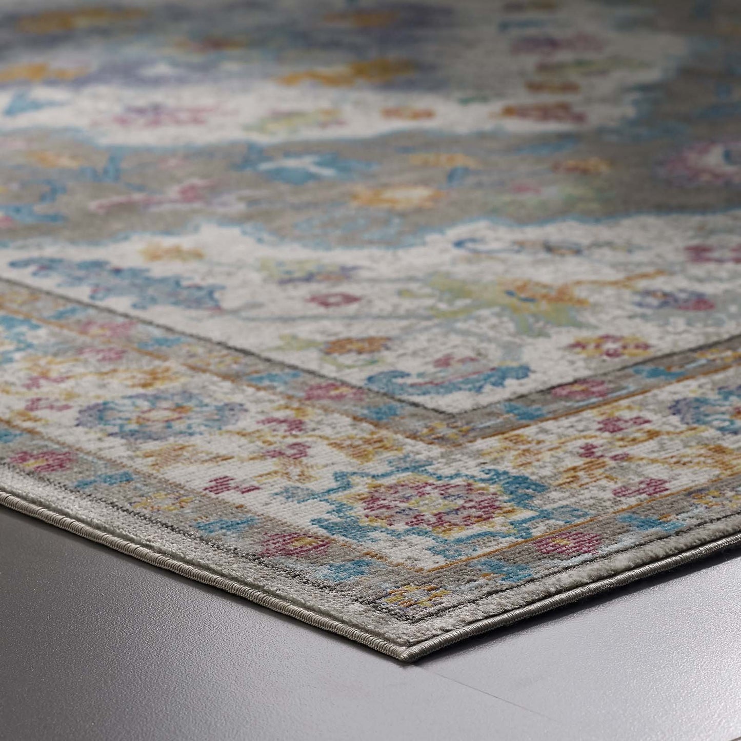Modway Success Anisah Distressed Vintage Floral Persian Medallion 5x8 Area Rug