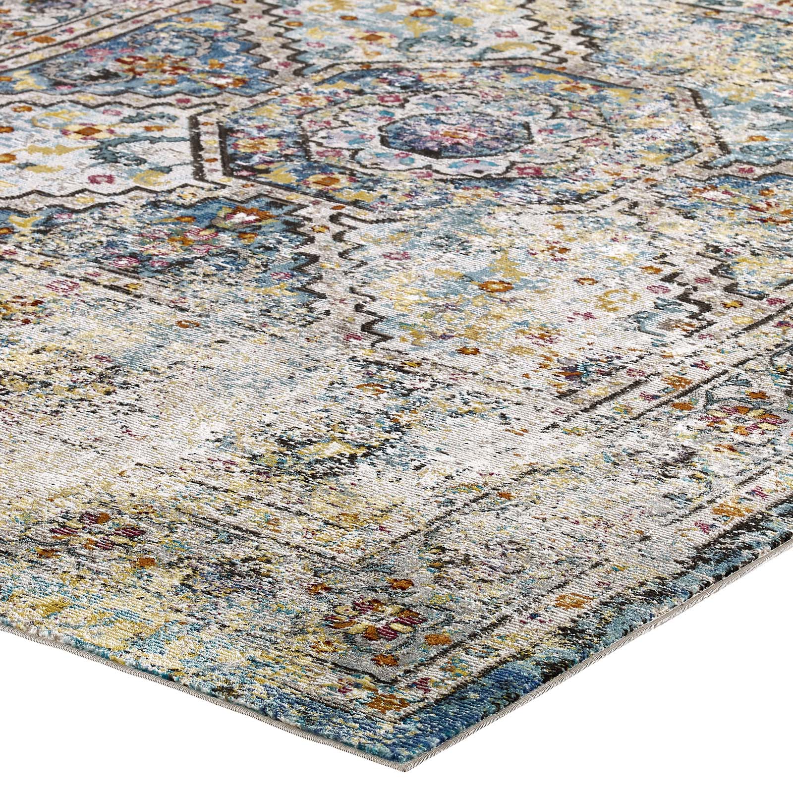Modway Success Jacinda Distressed Vintage Floral Persian Medallion 4x6 Area Rug | Rugs | Modishstore-3