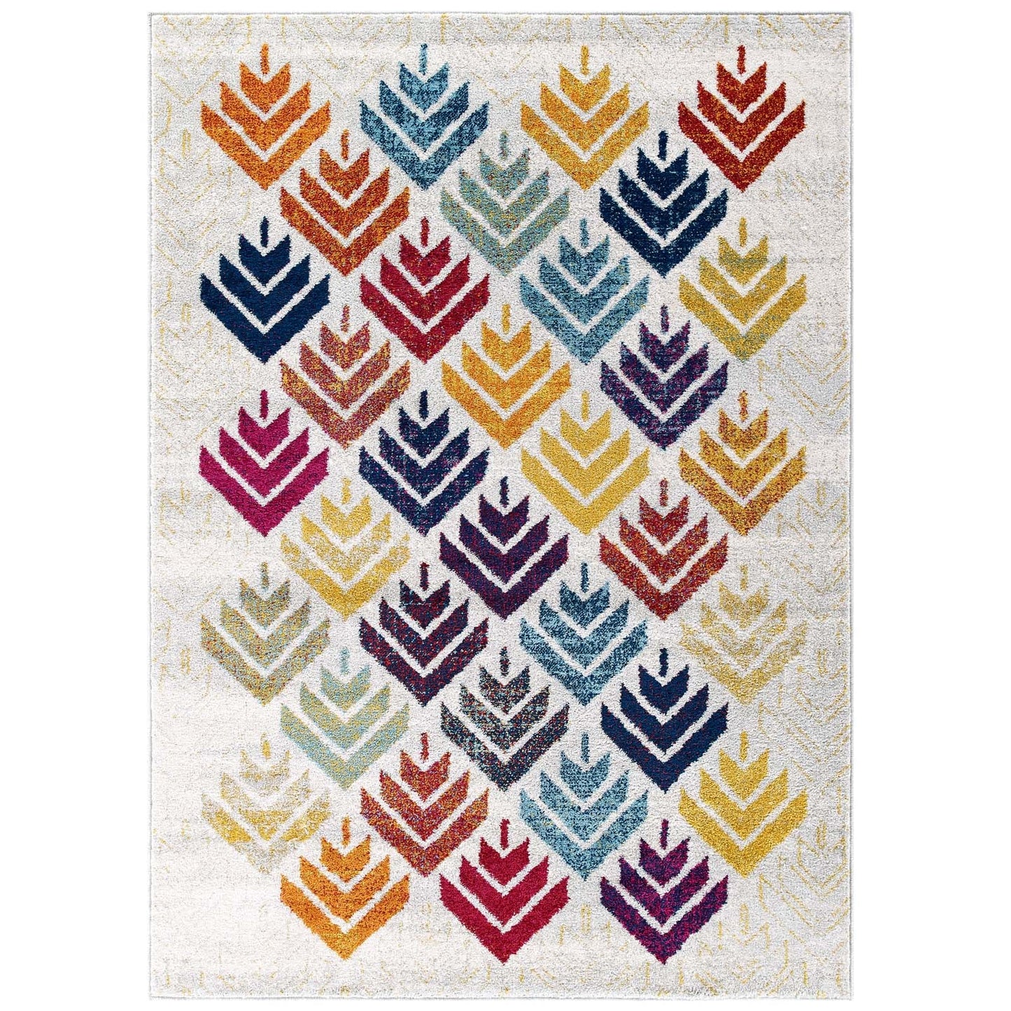 Modway Entourage Florin Abstract Floral 5x8 Area Rug | Rugs