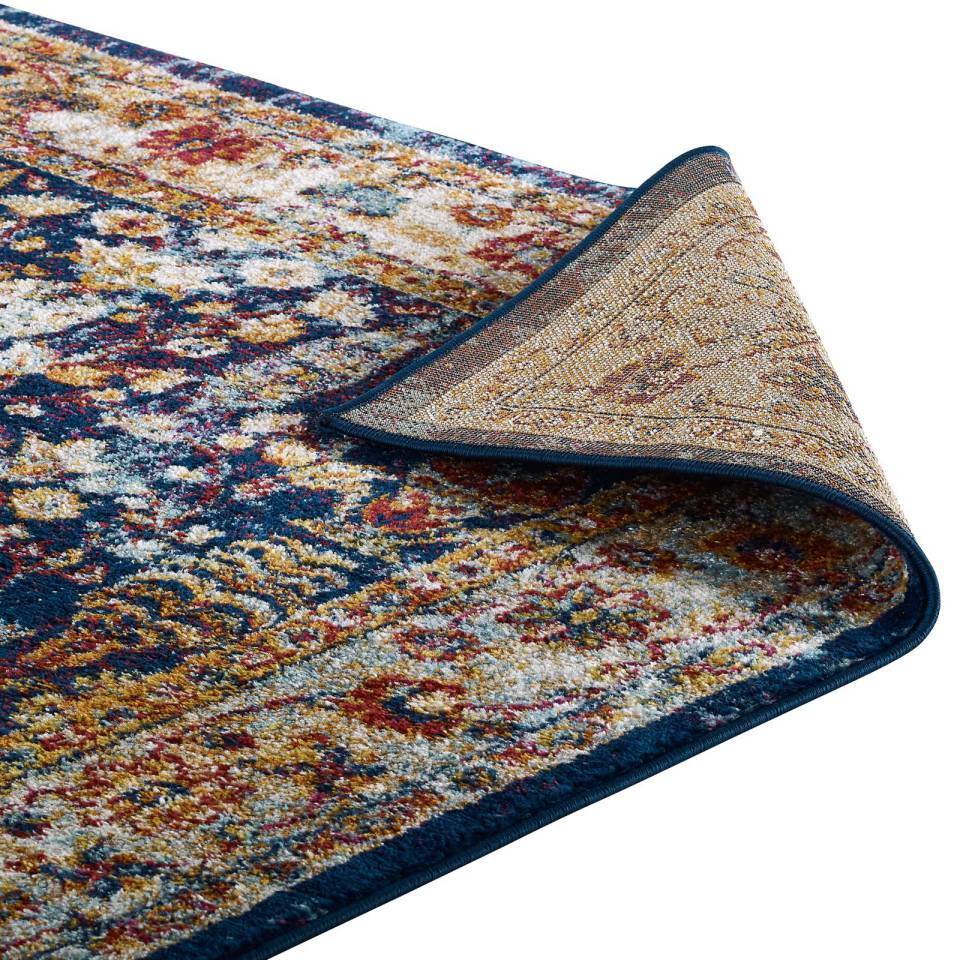 Modway Entourage Jessa Distressed Vintage Floral Lattice 8x10 Area Rug | Rugs | 