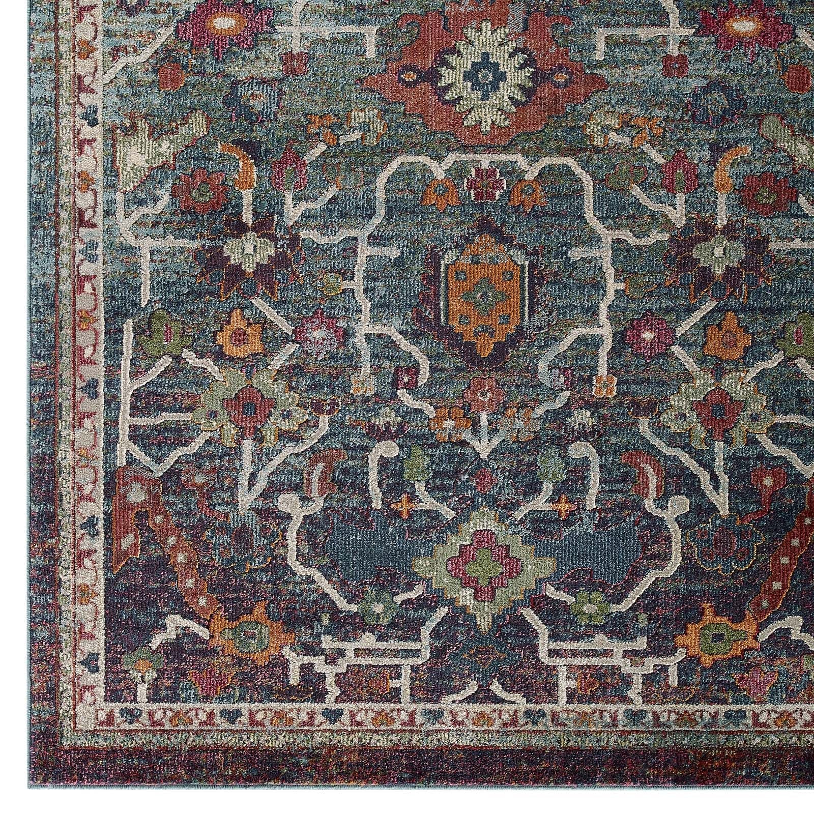 Modway Tribute Every Distressed Vintage Floral 5x8 Area Rug | Rugs | Modishstore-2