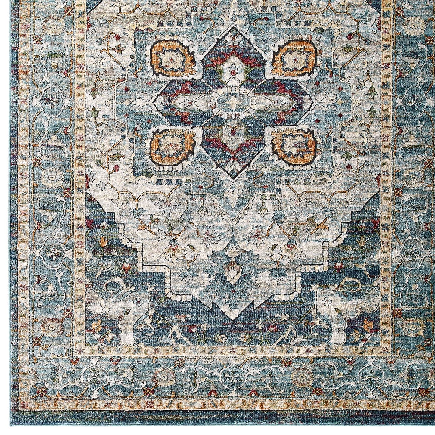 Modway Tribute Diantha Distressed Vintage Floral Persian Medallion 8x10 Area Rug | Rugs | Modishstore-3