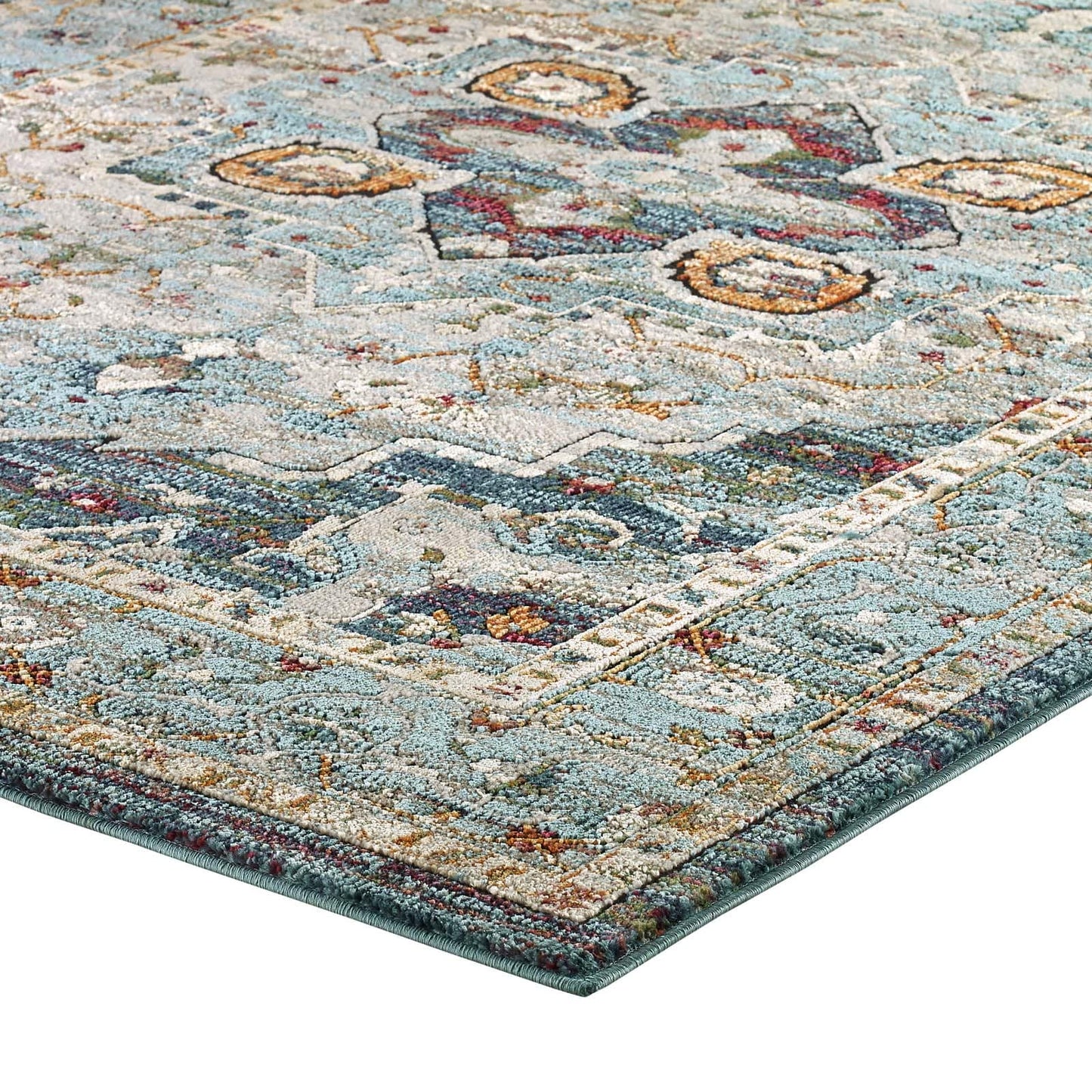 Modway Tribute Diantha Distressed Vintage Floral Persian Medallion 8x10 Area Rug | Rugs | Modishstore-4