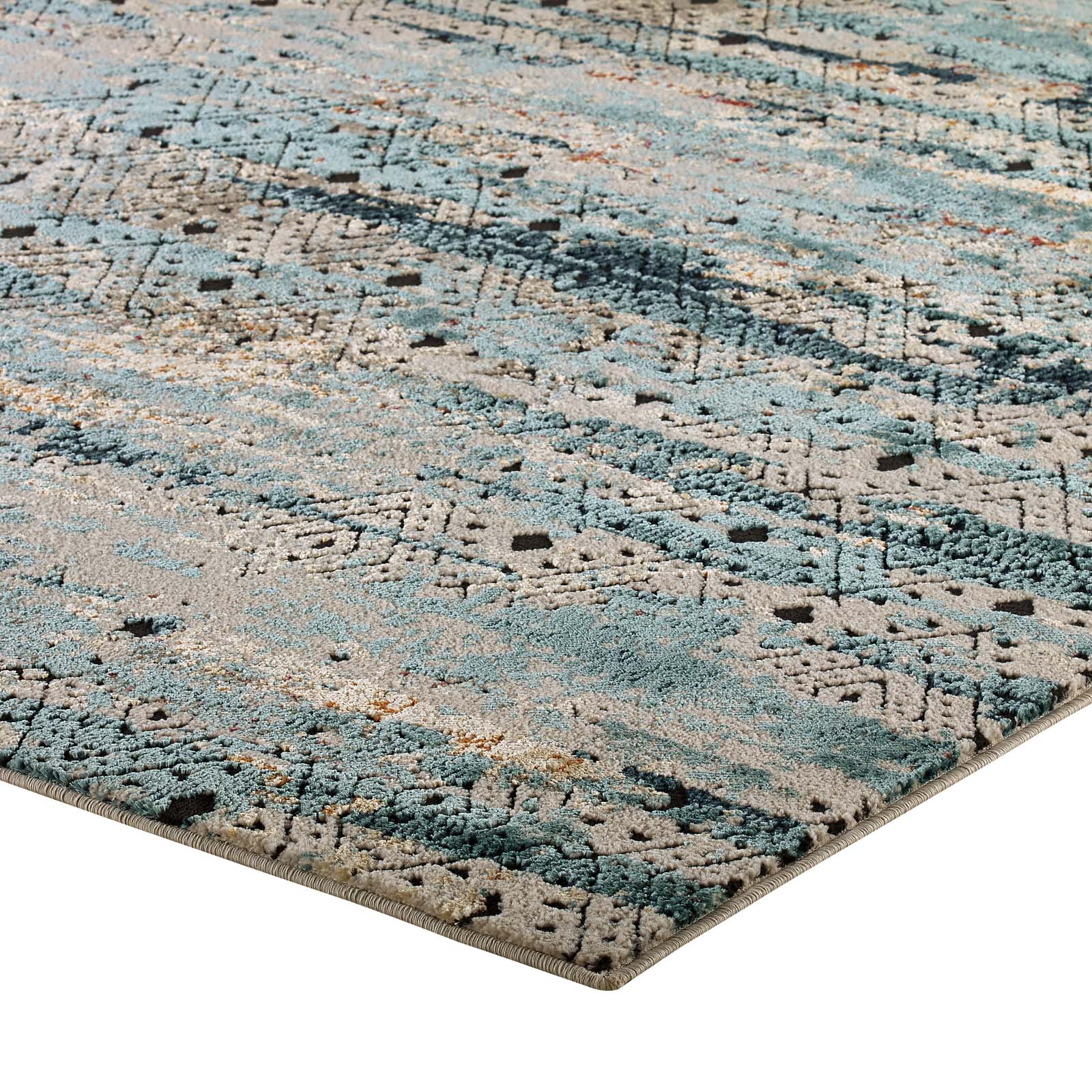Modway Tribute Eisley Rustic Distressed Transitional Diamond Lattice 5x8 Area Rug | Rugs | Modishstore-3