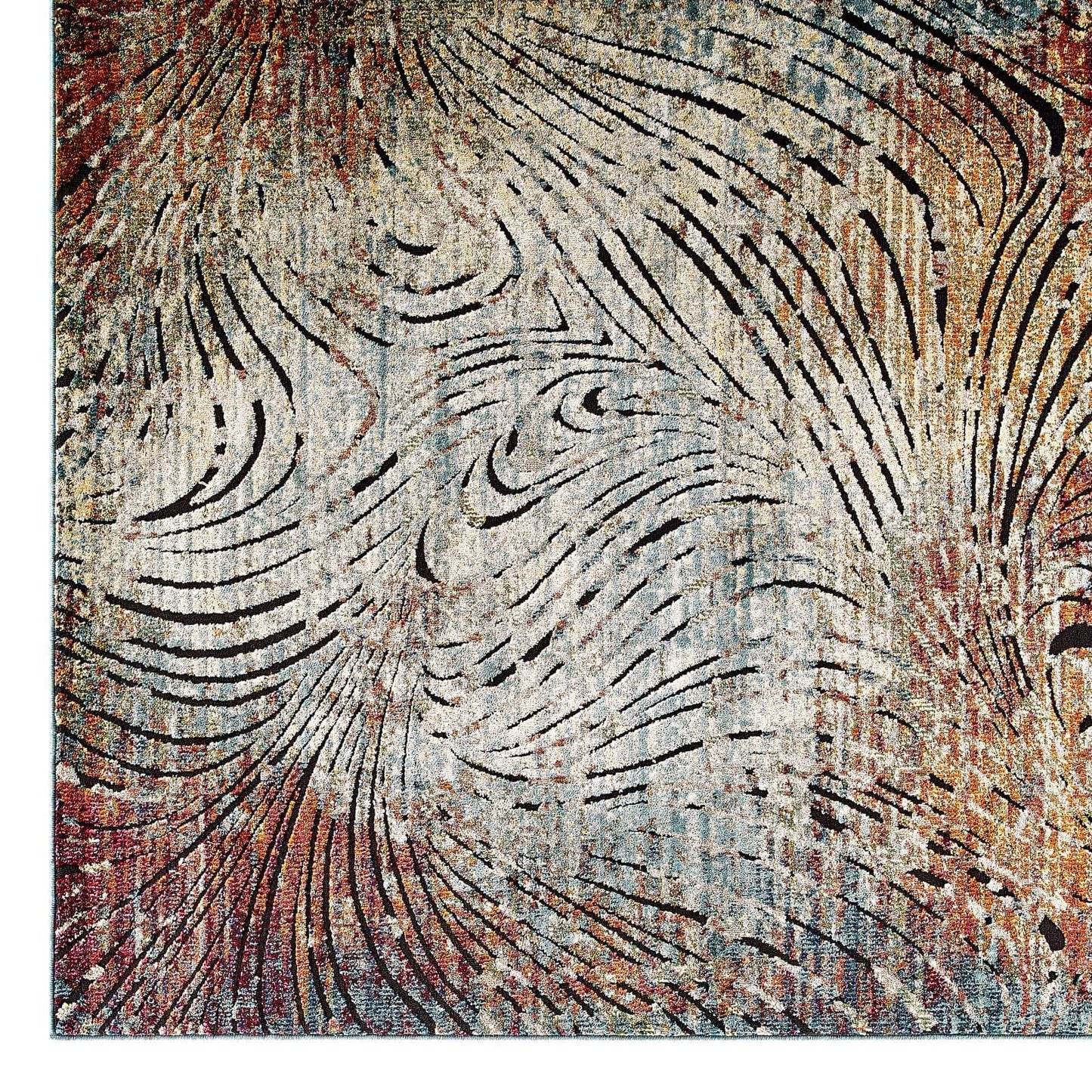 Modway Tribute Ember Contemporary Modern Vintage Mosaic 5x8 Area Rug