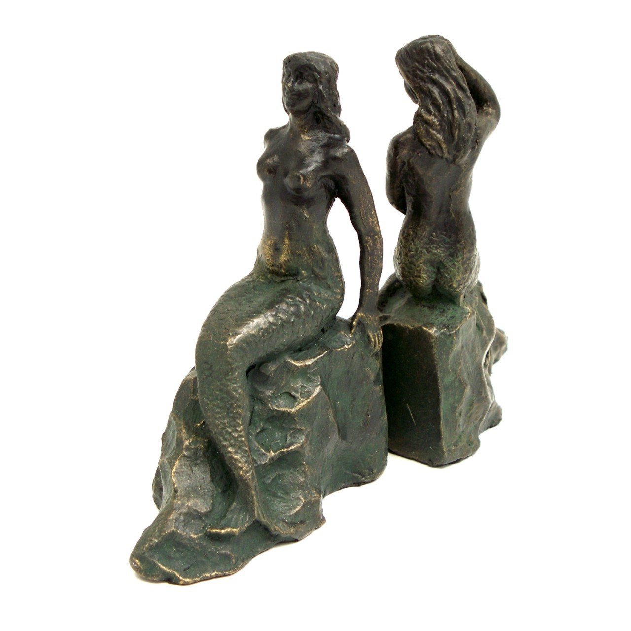 Bey-Berk Mermaid Bronzed Bookends