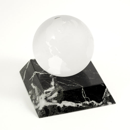 Bey-Berk Marble Paperweight with Globe