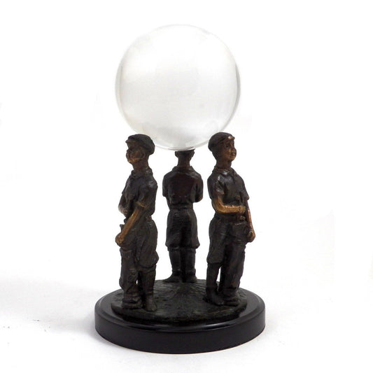 Bey-Berk Bronze Golfer Caddy Ball Holder