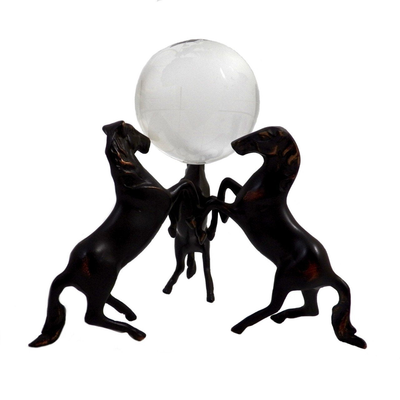 Bey-Berk Brass Horse Ball Holder