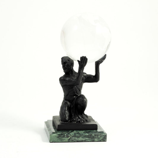 Bey-Berk Bronzed Finish Atlas Ball Holder