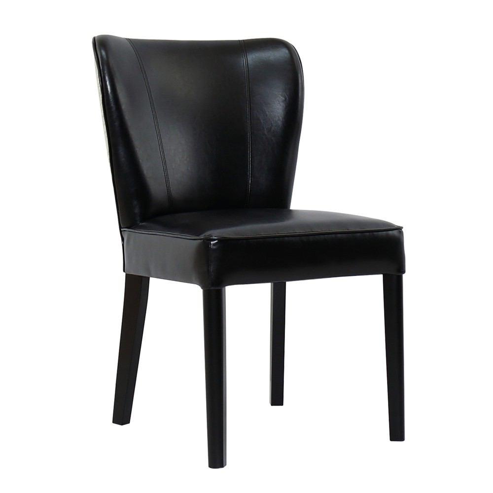 Padma's Plantation Rest Beach Dining Chair - Black Eco Leather