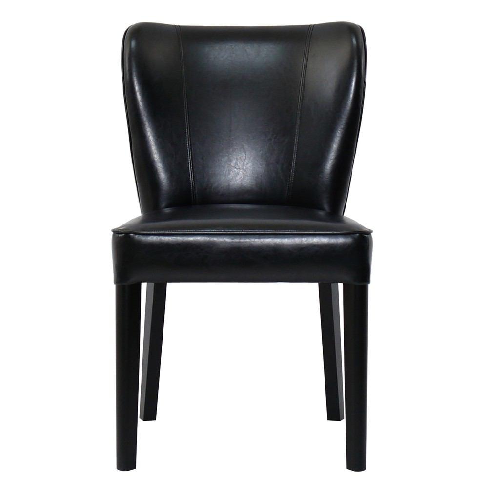 Padma's Plantation Rest Beach Dining Chair - Black Eco Leather
