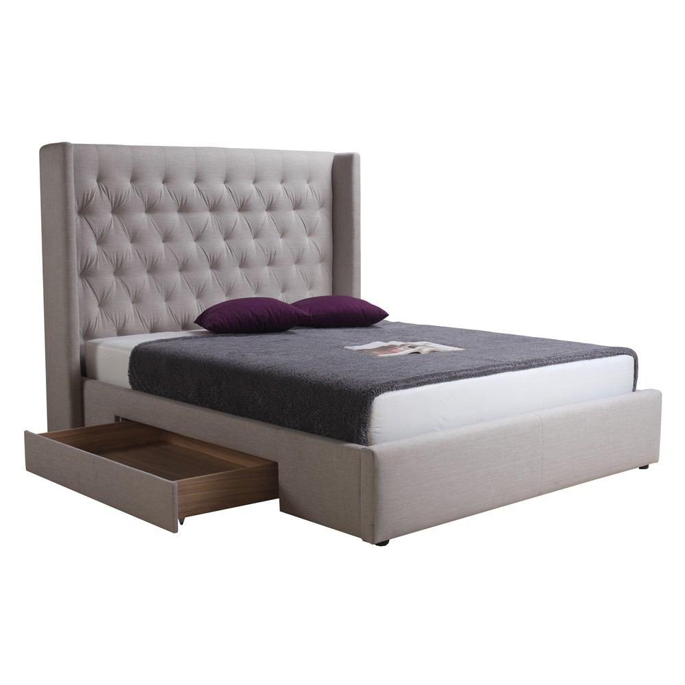 Moe's Home Collection Blair 2-Drawer Bed Queen