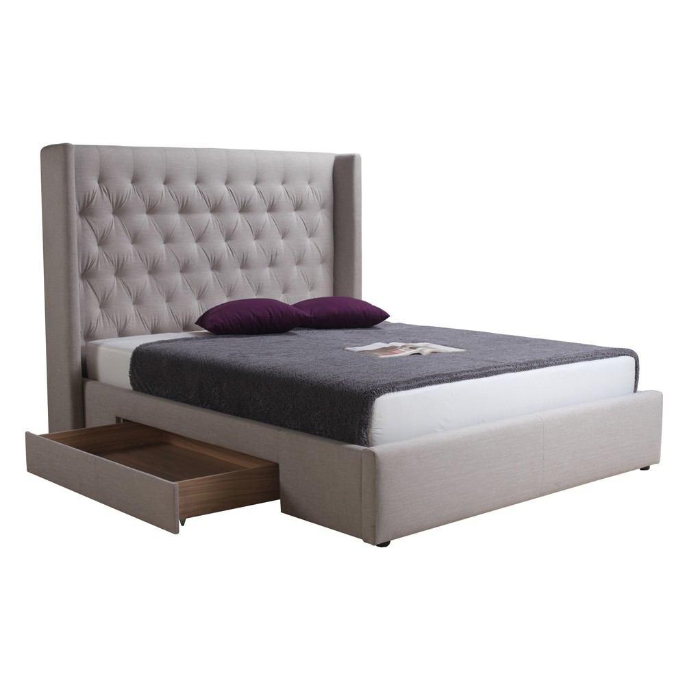 Moe's Home Collection Blair 2-Drawer Bed King