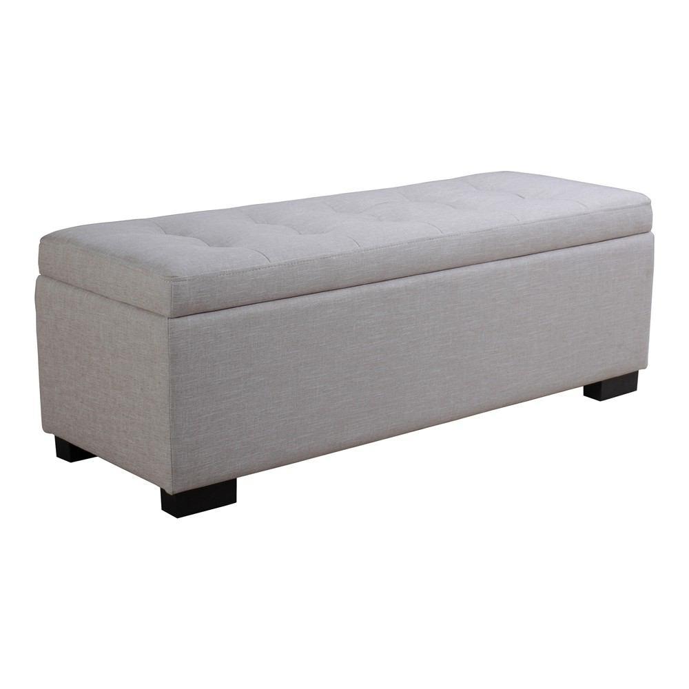 Moe's Home Collection Harper Storage Bench Fabric