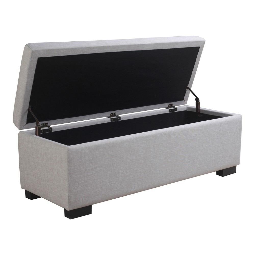 Moe's Home Collection Harper Storage Bench Fabric