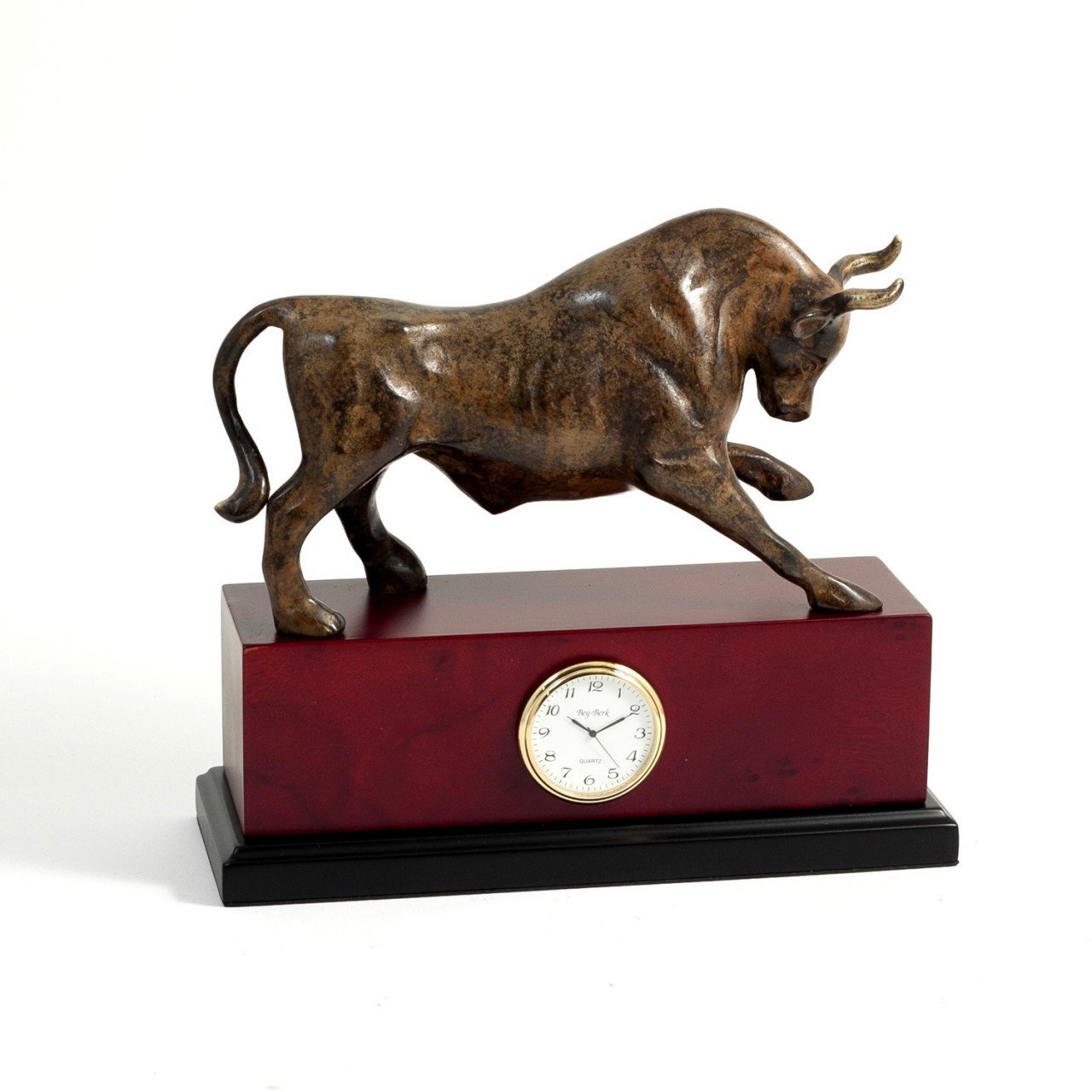 Bey-Berk Brass "Bull Clock"