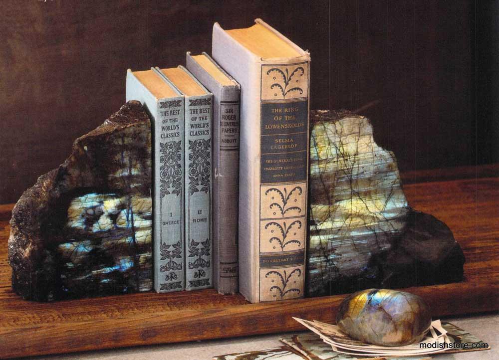 Roost Labradorite Bookends