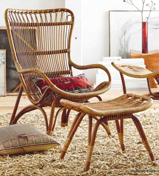 Roost Lars Rattan Ottoman