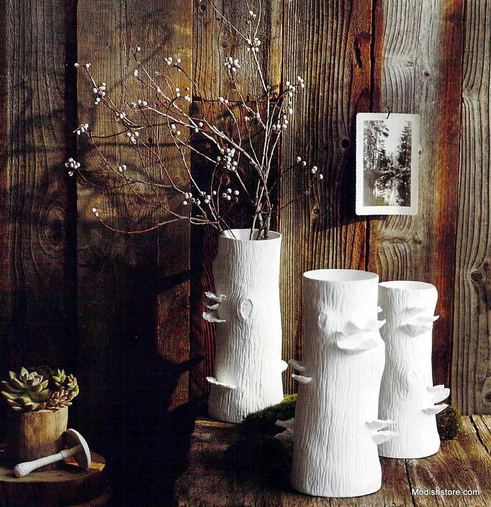Roost Porcelain Log Vases
