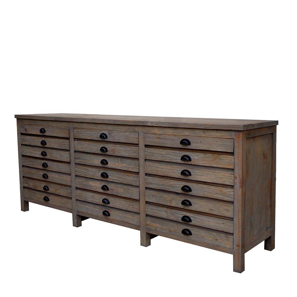 Padma's Plantation Salvaged Wood Printmaker's Sideboard