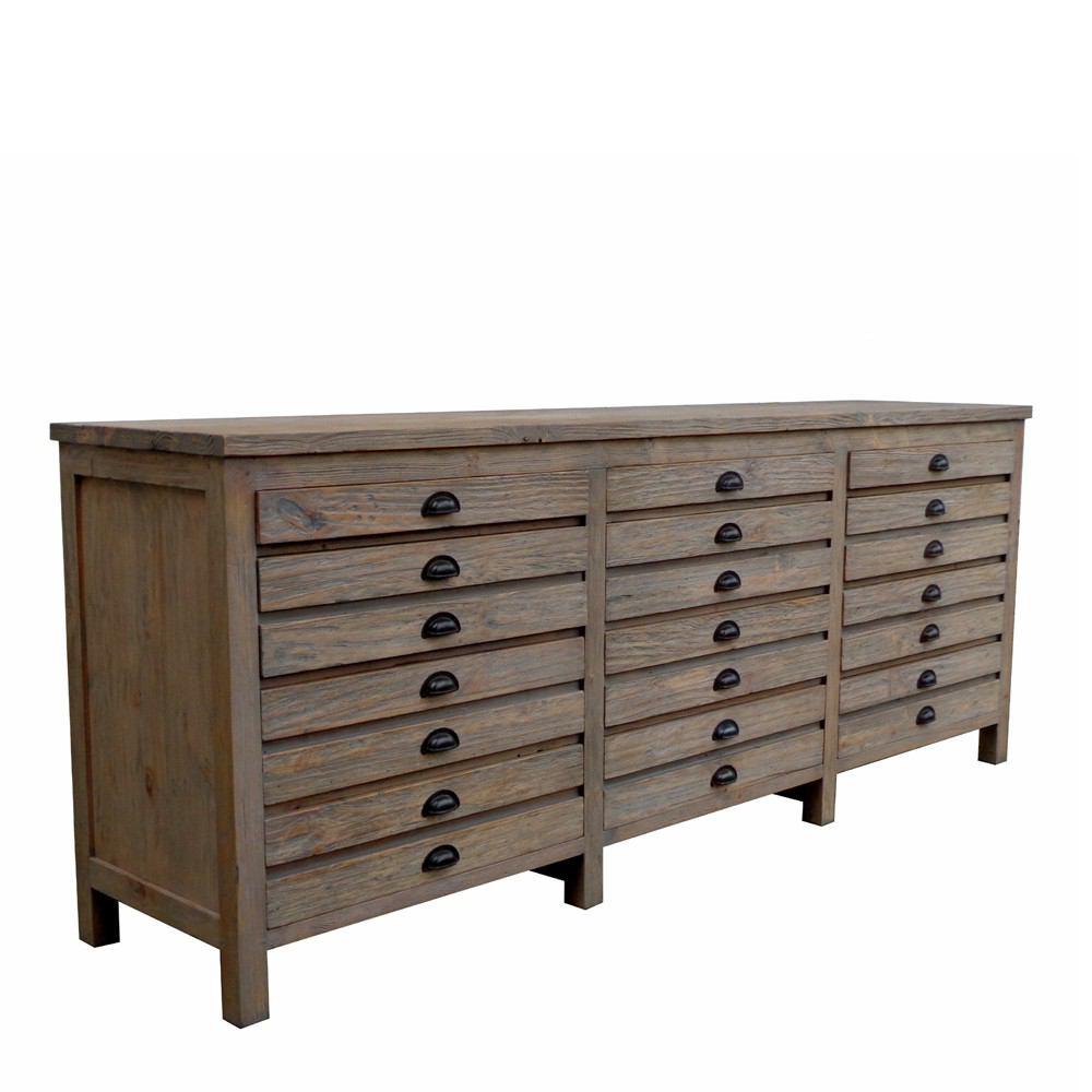 Padma's Plantation Salvaged Wood Printmaker's Sideboard