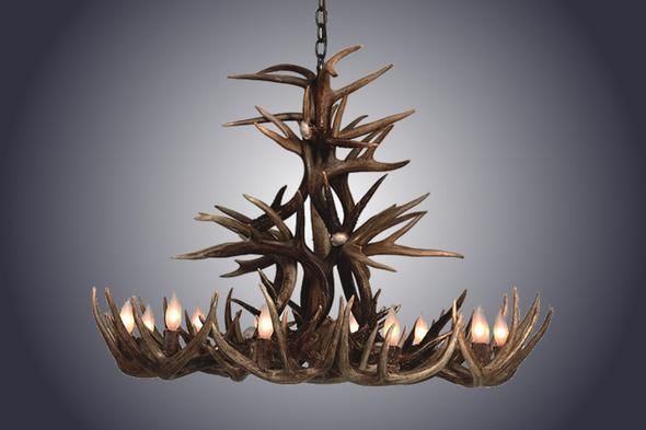 Antlerworx 10 Light Whitetail Cascade Antler Chandelier (SKU-106)