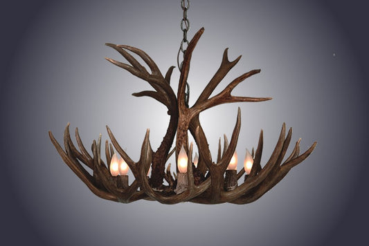 Antlerworx 12 Light XXL Mule Deer Antler Chandelier (SKU-65XXL)