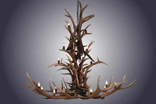 Antlerworx 20 Light Elk Cascading Antler Chandelier (SKU-94)