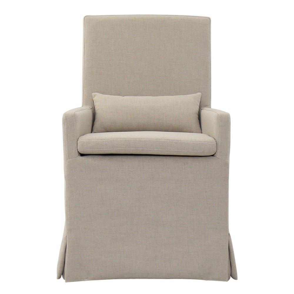 Padma's Plantation Sandspur Beach Arm Dining Chair With Casters