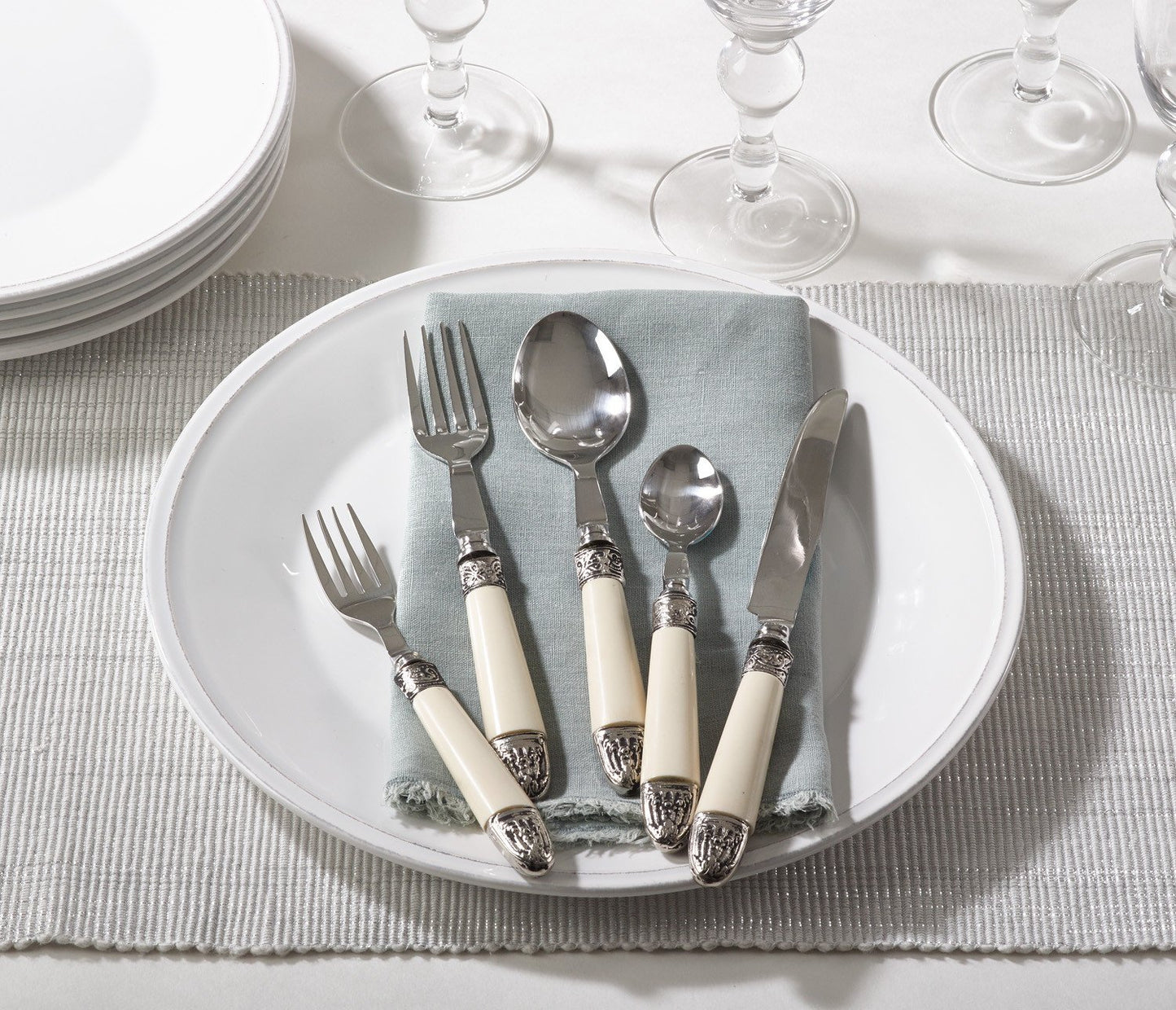 Saro Bone Flatware - Set Of 5 Dinnerware, Saro, - Modish Store