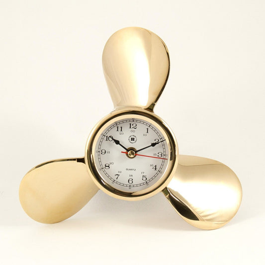 Bey-Berk Brass Propeller Clock