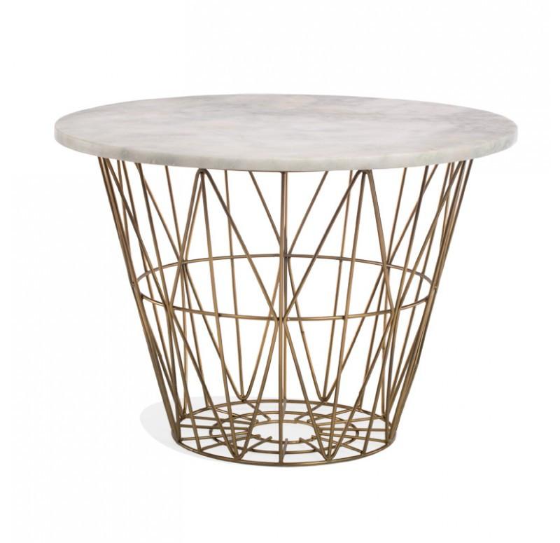 Gold Leaf Design Group Troy Tables with Marble Tops