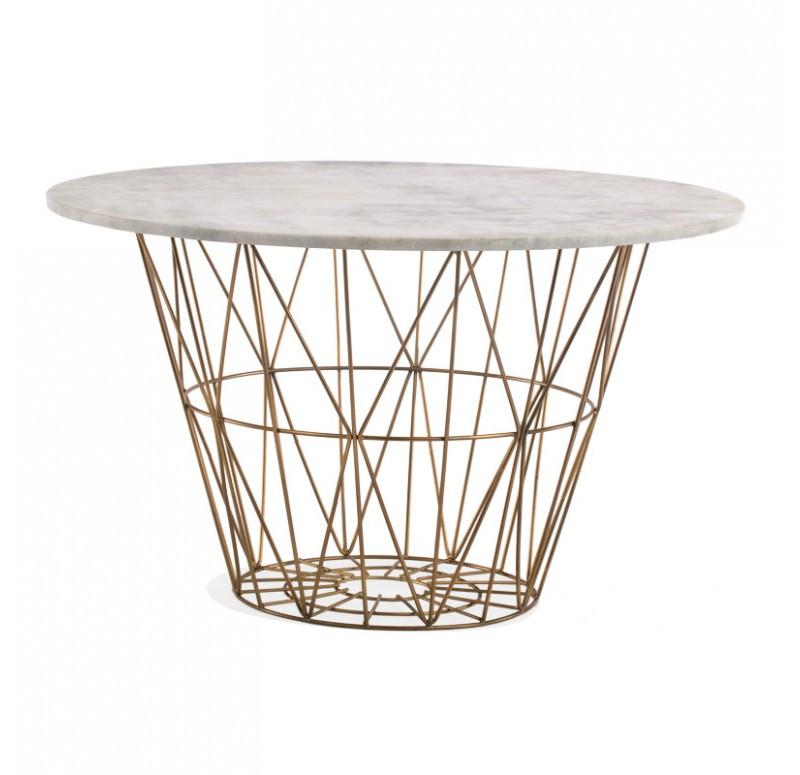 Gold Leaf Design Group Troy Tables with Marble Tops