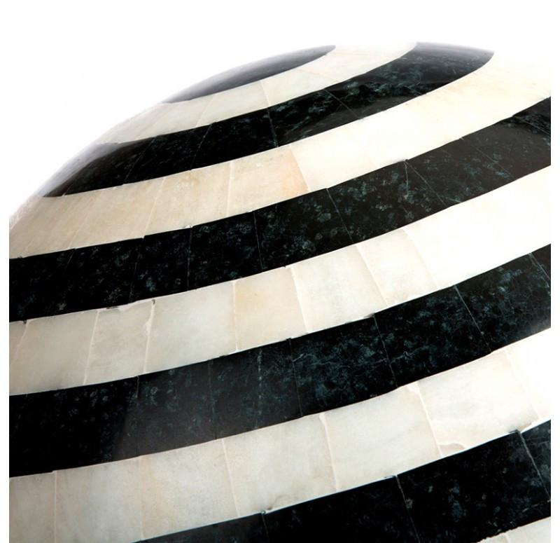 Gold Leaf Design Group Stripe Inlay Stone Sphere