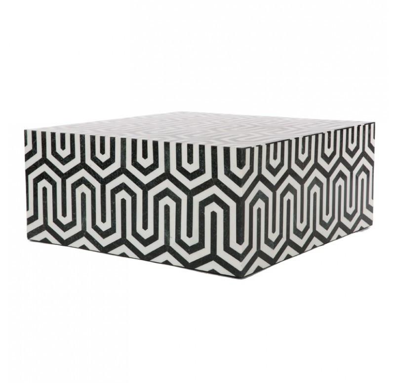 Gold Leaf Design Group Coffee Table Inlay Stone