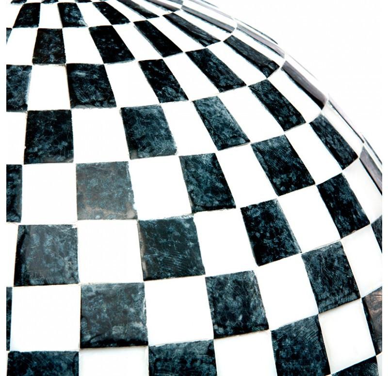 Gold Leaf Design Group Check Inlay Stone Sphere