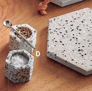 Roost Terrazzo Salt & Pepper Cellars - 2Pcs/Set Of 6