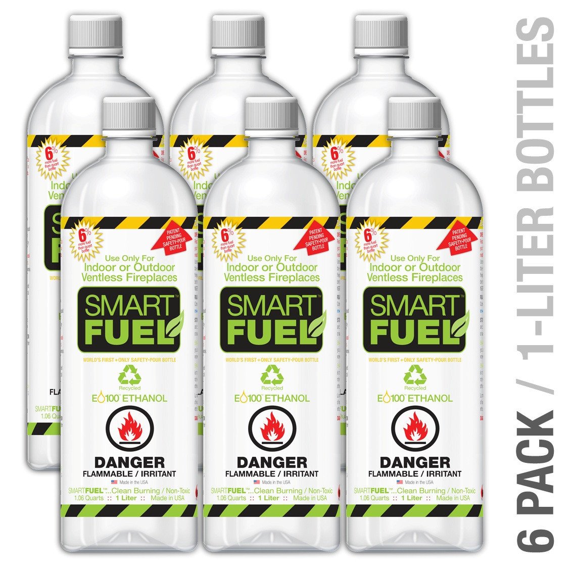 Liquid Bio-Ethanol Fuel for Fireplaces (12 and 6 Packs)