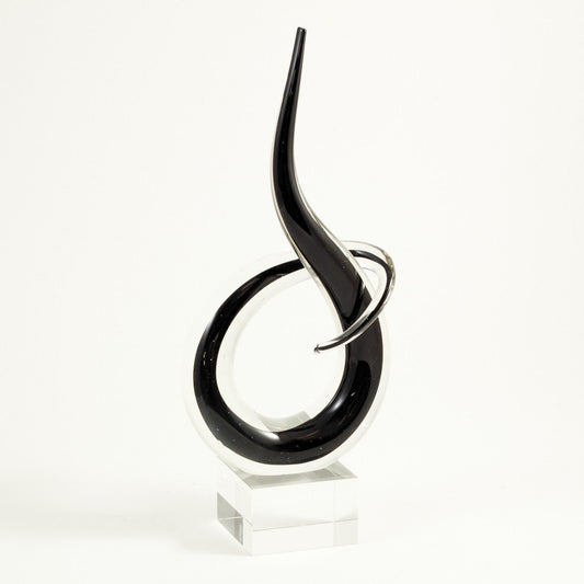 Bey-Berk 14" Black Spiral Crystal Award