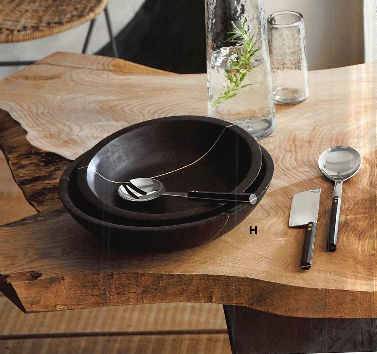 Roost Ebonized Wood Bowls