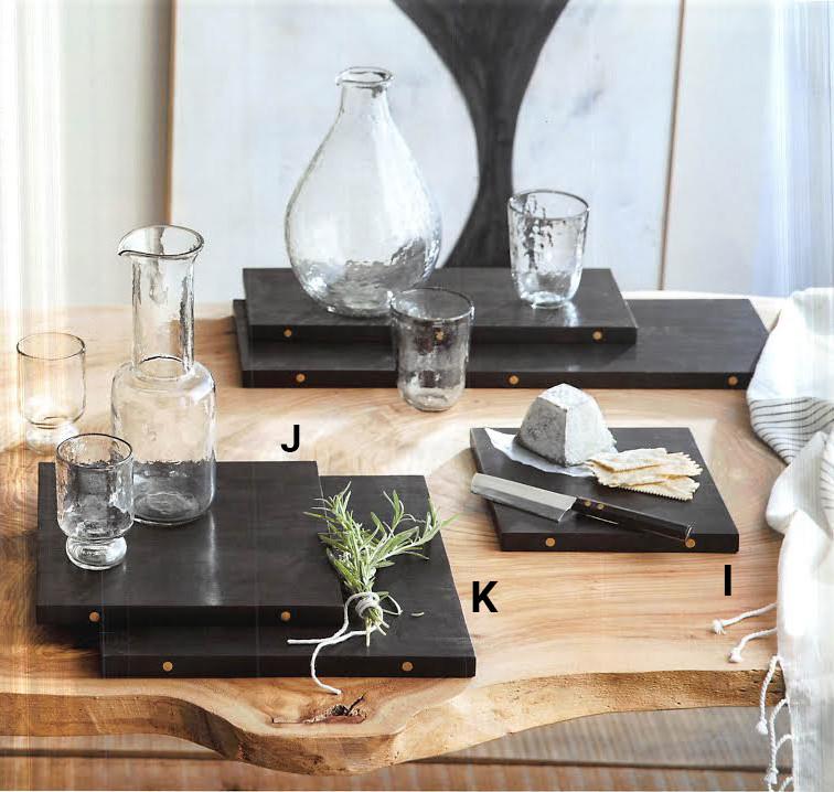 Roost Ebonized Wood Square Serving Boards