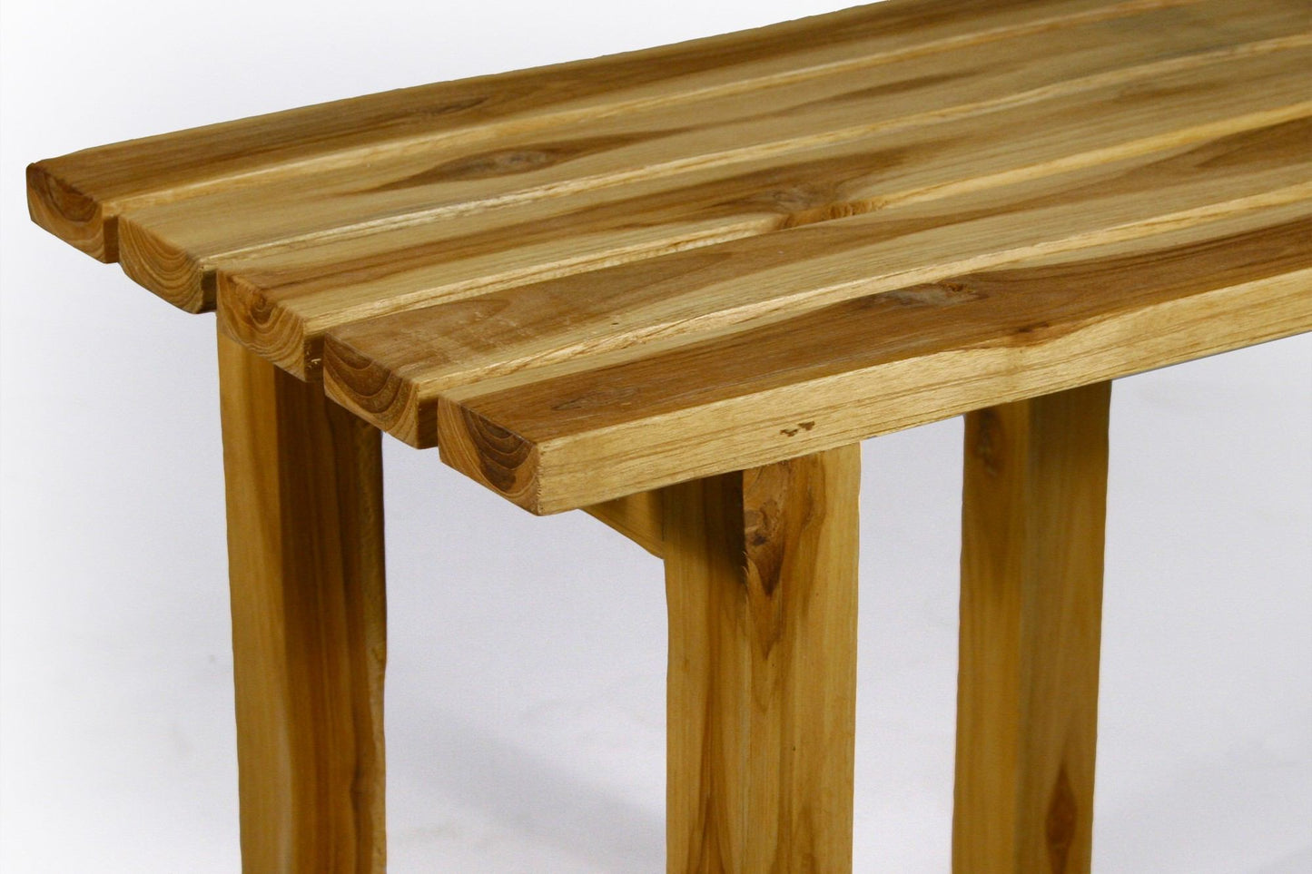 Strata Furniture Teak Spa Stool In Teak Oil