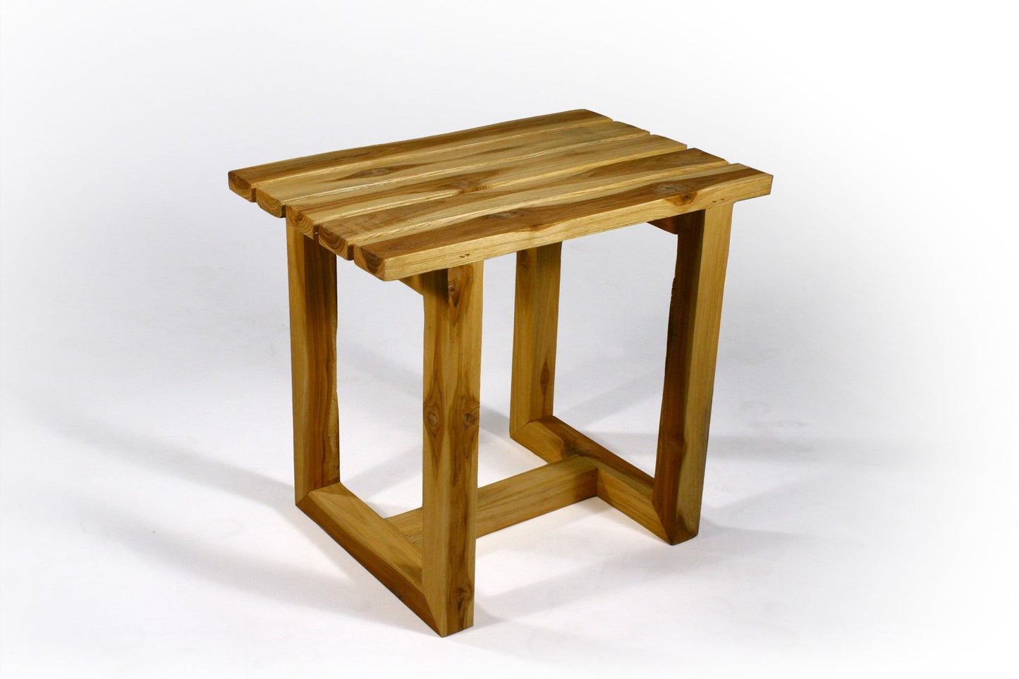 Strata Furniture Teak Spa Stool In Teak Oil