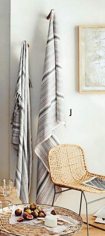 Roost Akha Striped Collection Throws