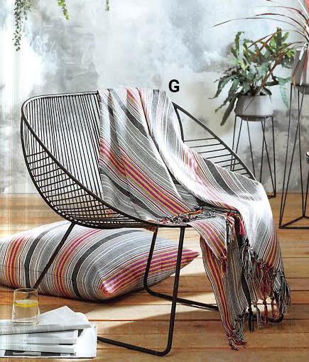 Roost Akha Striped Throw Multi