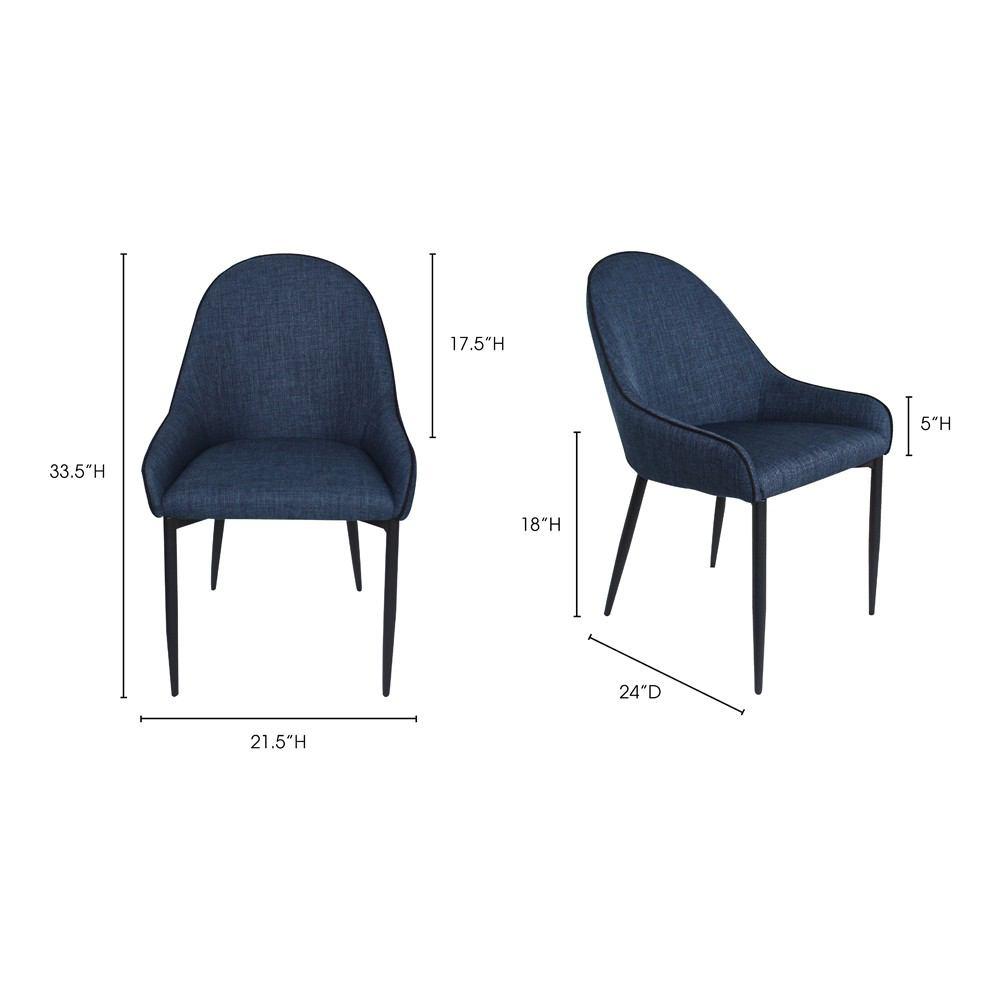Moe's Home Collection Lapis Dining Chair Dark - Set Of 2